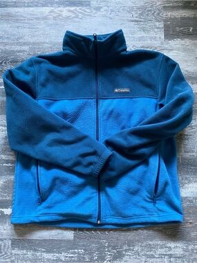Columbia Teal and Navy Fleece Jacket